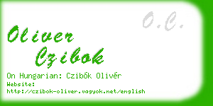 oliver czibok business card